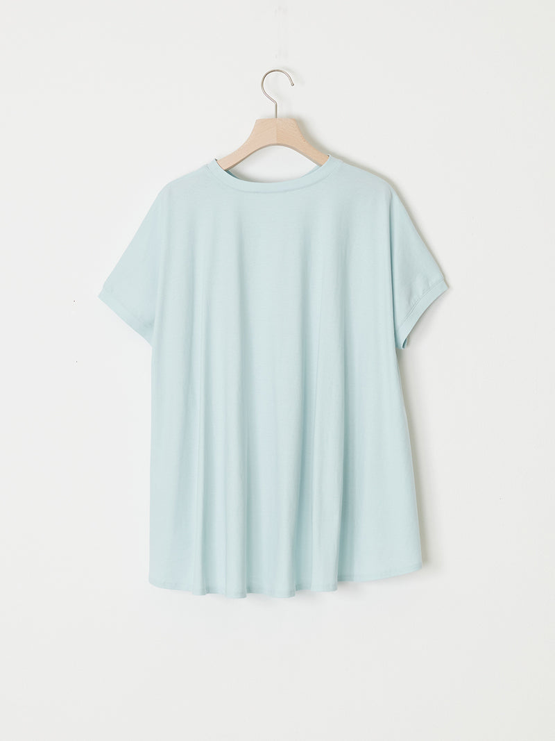 HIGH-TWIST COTTON JERSEY FLARED TEE