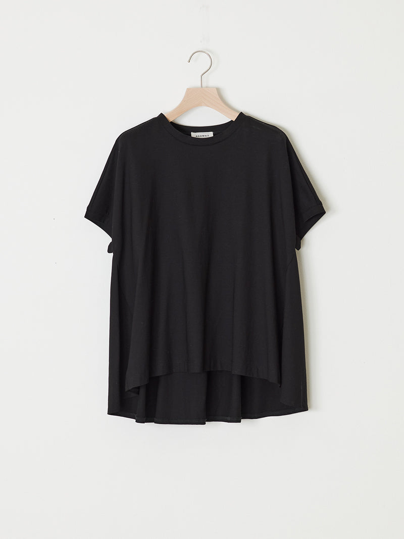 HIGH-TWIST COTTON JERSEY FLARED TEE