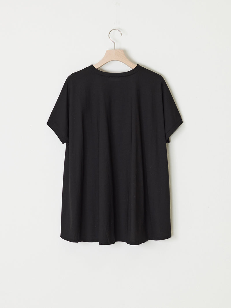 HIGH-TWIST COTTON JERSEY FLARED TEE