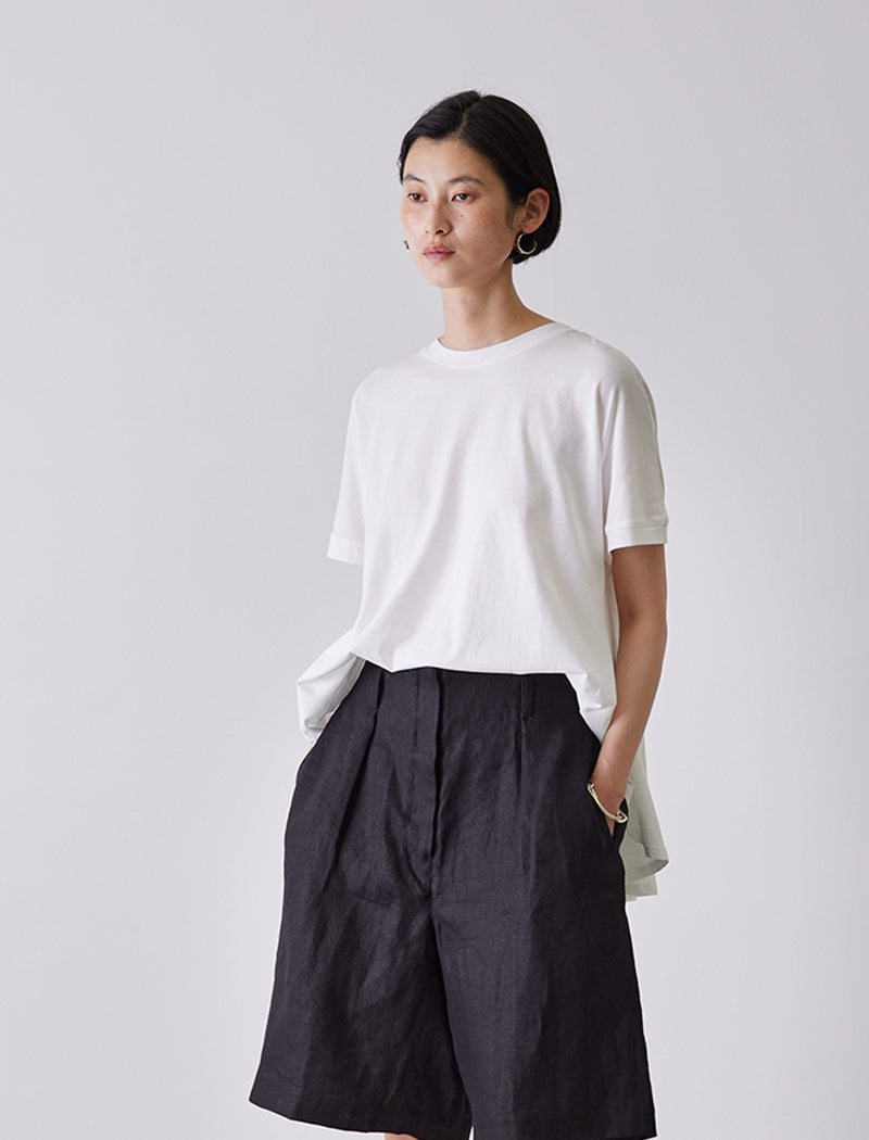 HIGH-TWIST COTTON JERSEY FLARED TEE