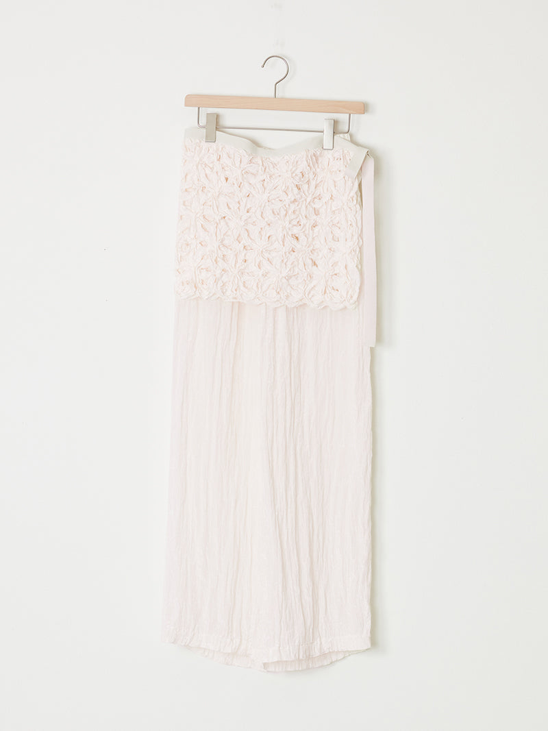 TAPE EMBROIDERY TWO-PIECE TROUSER SET
