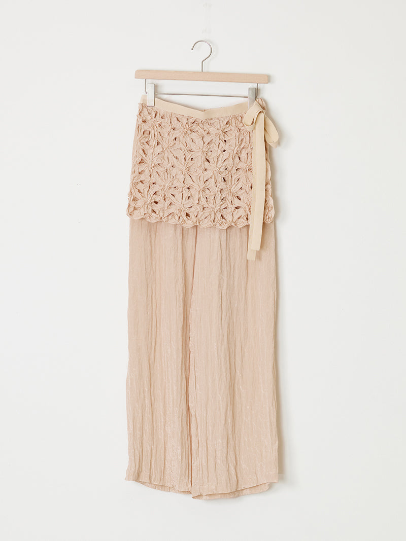 TAPE EMBROIDERY TWO-PIECE TROUSER SET