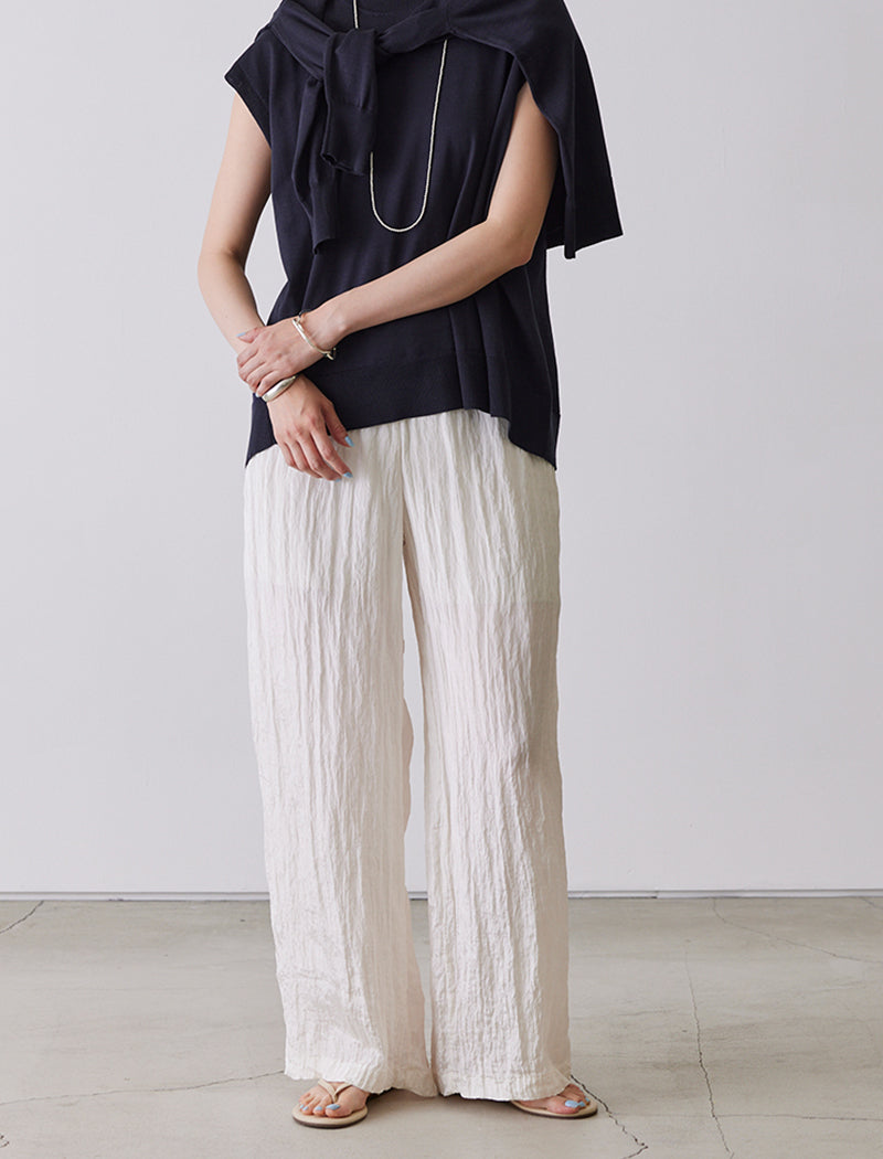 TAPE EMBROIDERY TWO-PIECE TROUSER SET