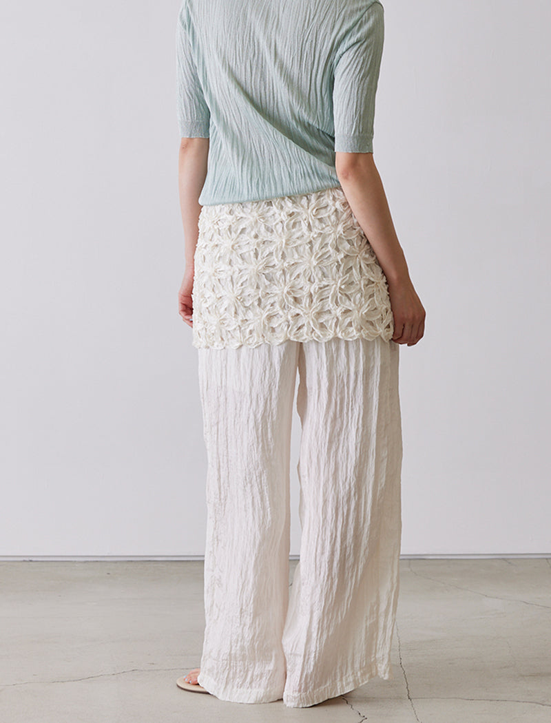 TAPE EMBROIDERY TWO-PIECE TROUSER SET