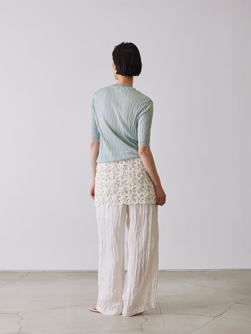 TAPE EMBROIDERY TWO-PIECE TROUSER SET