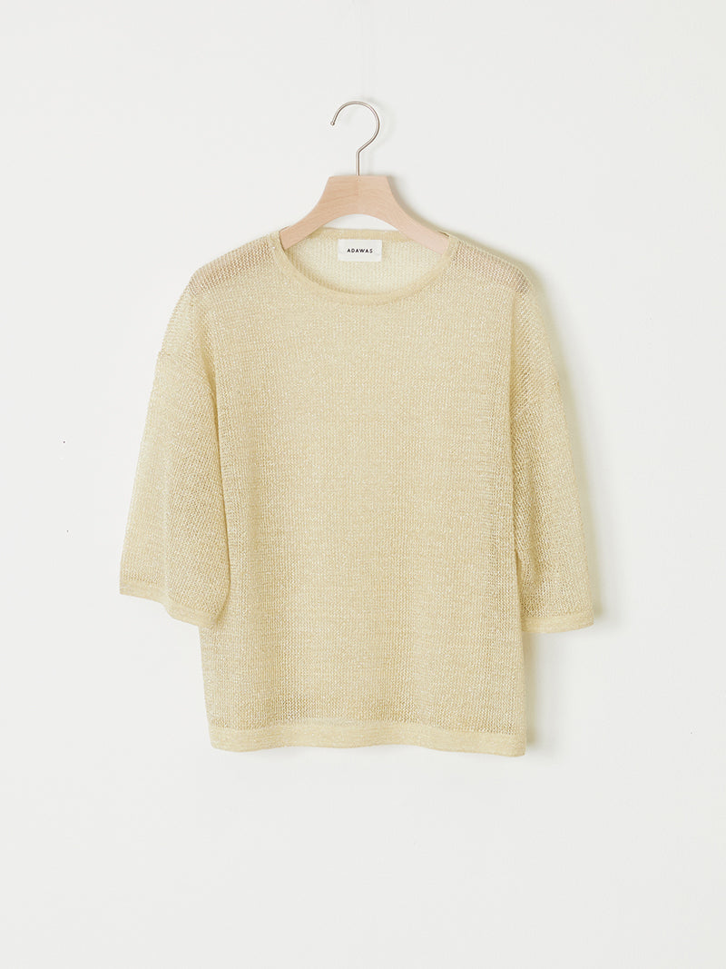 OPEN-KNIT SEMI-SHEER TEE