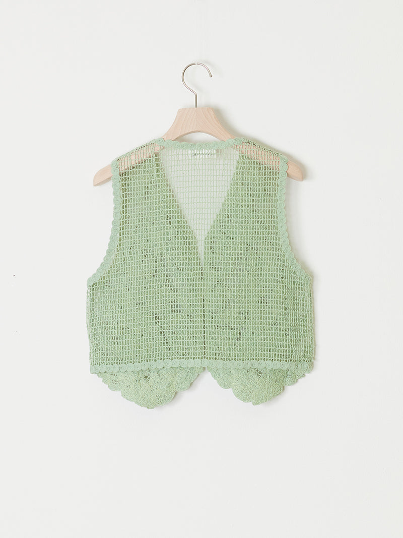LILY EMBROIDERY V-NECK VEST