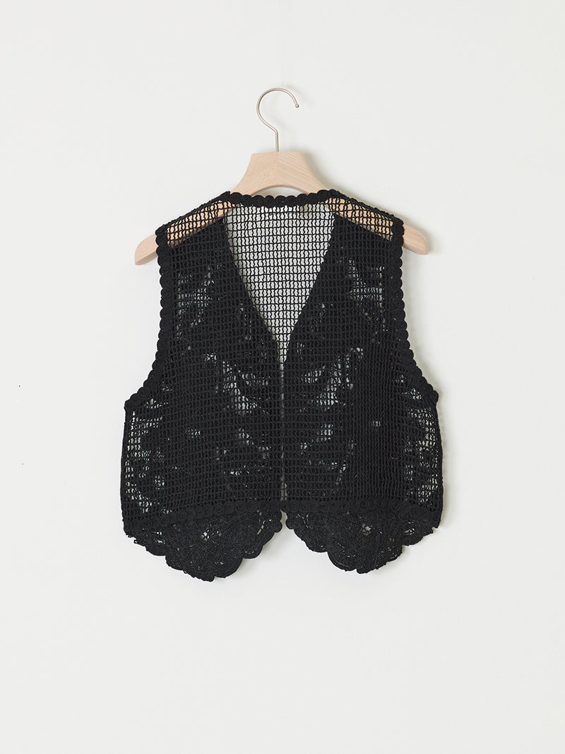 LILY EMBROIDERY V-NECK VEST