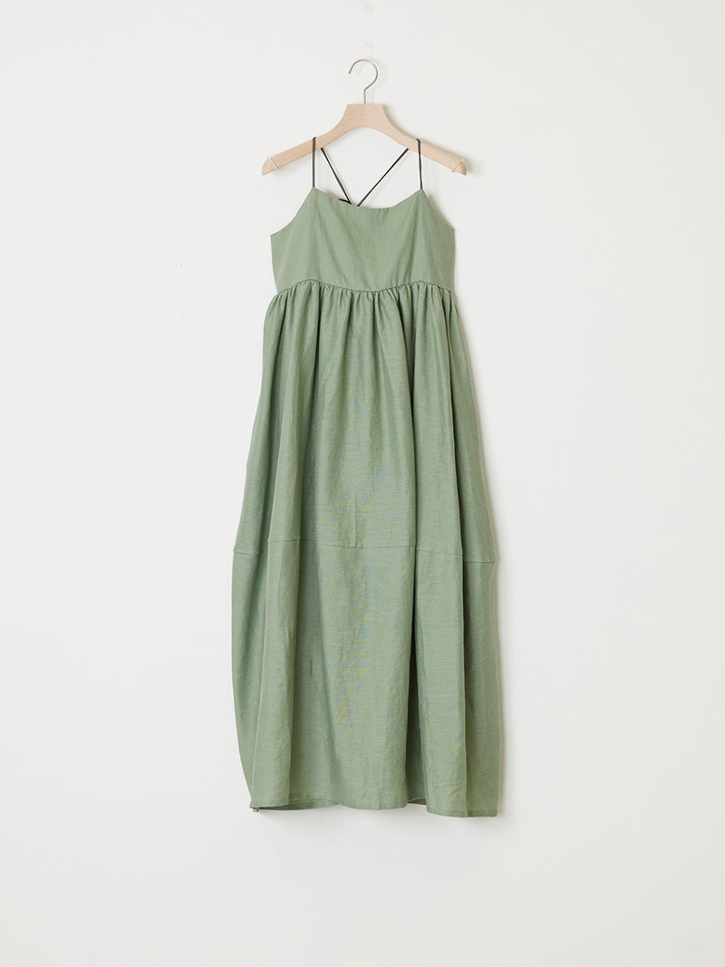 LINEN BALLOON DRESS