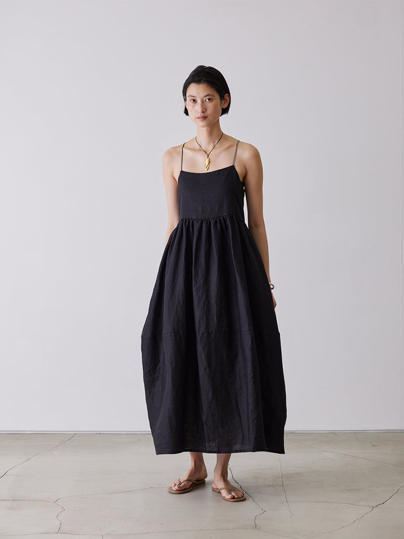 LINEN BALLOON DRESS