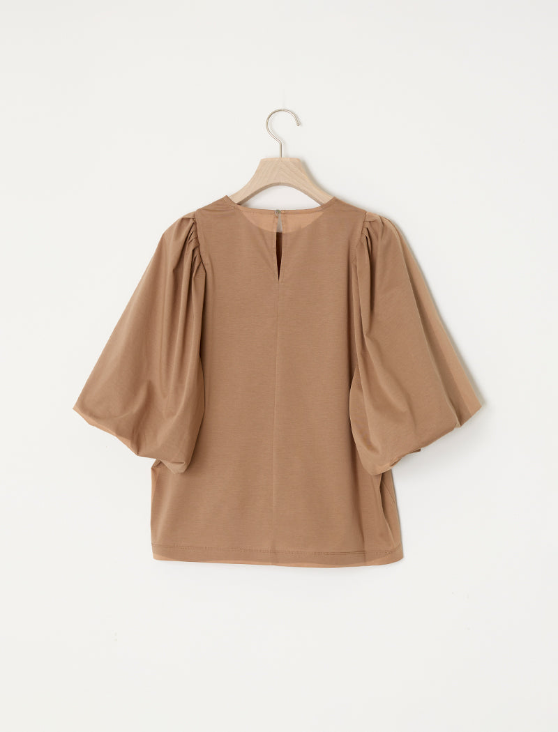 PLATING JERSEY BALLOON-SLEEVETEE