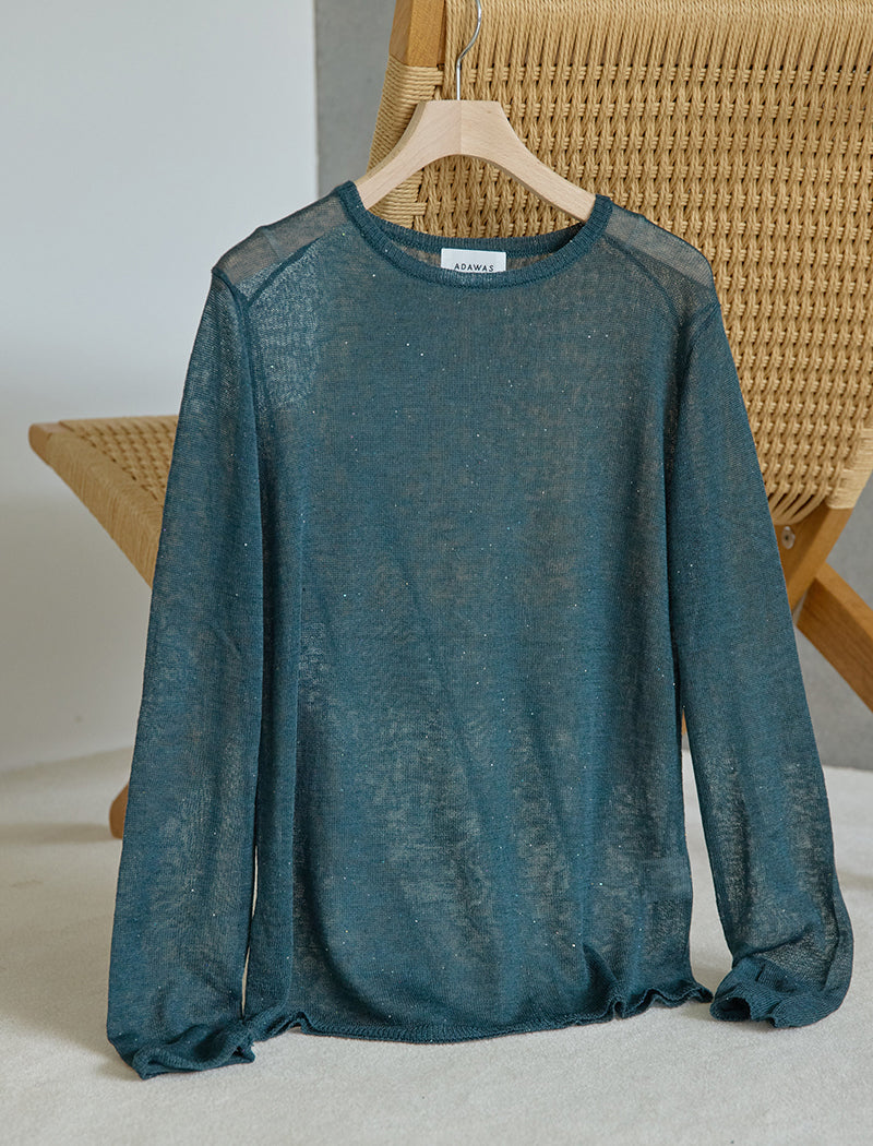 SEMI-SHEER SPANGLE TOP