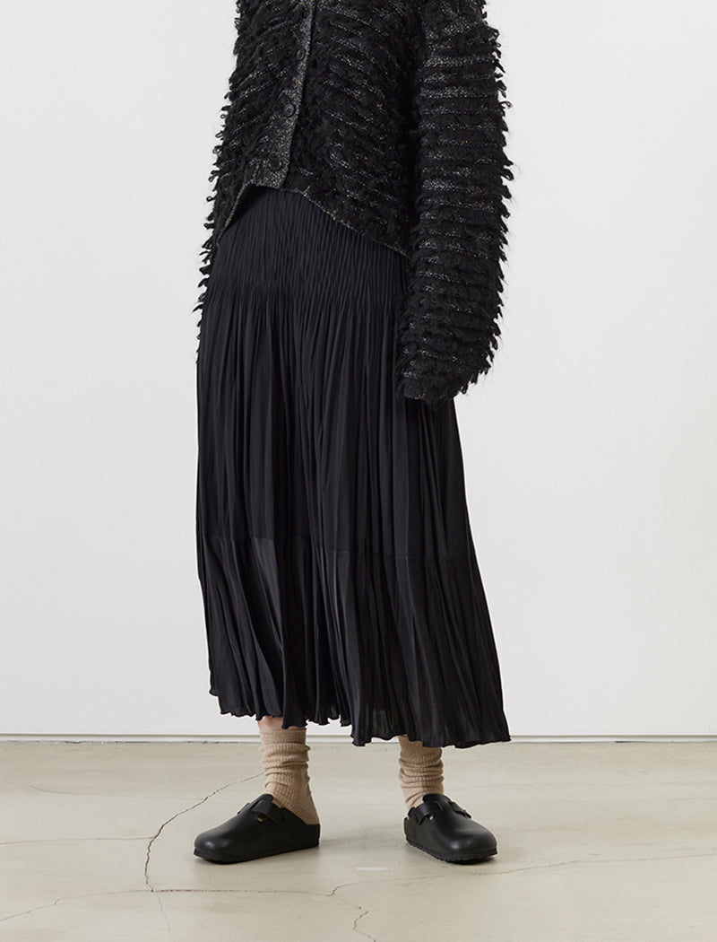 TWO-TONE PLEATED SKIRT