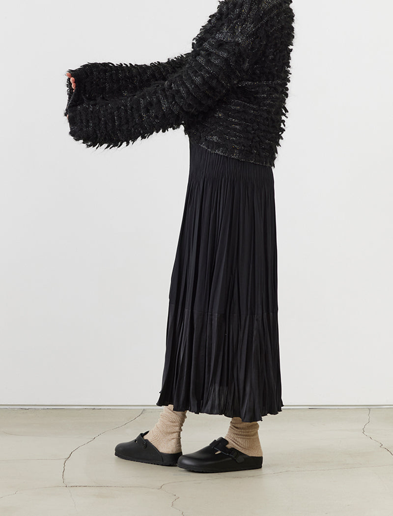 TWO-TONE PLEATED SKIRT