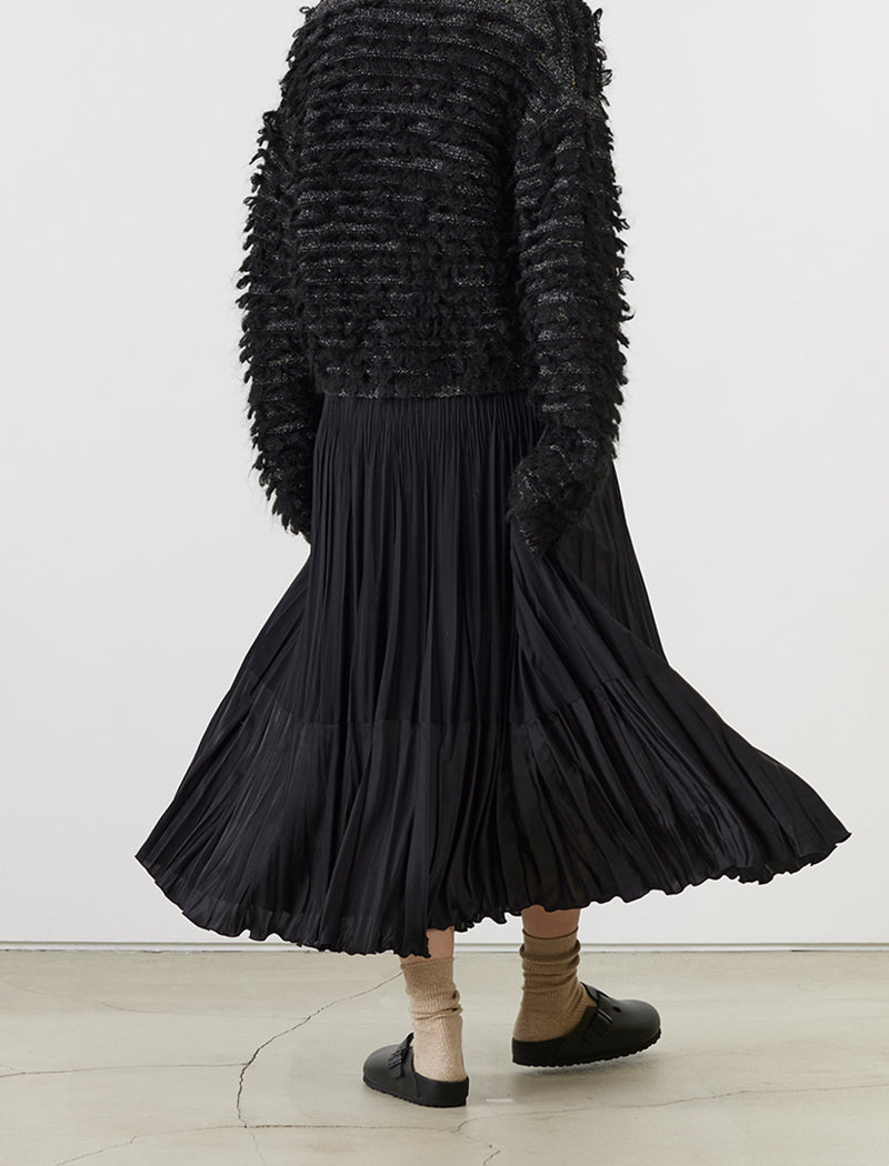 TWO-TONE PLEATED SKIRT