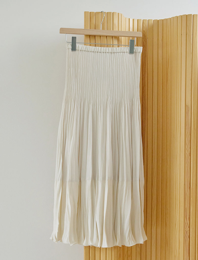 TWO-TONE PLEATED SKIRT