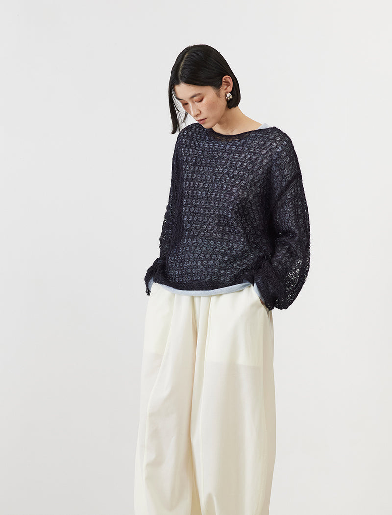 OPEN-KNIT MOHAIR TOP