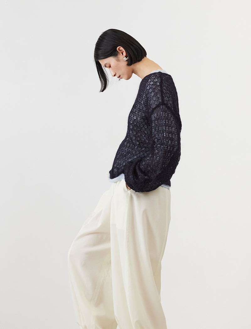OPEN-KNIT MOHAIR TOP