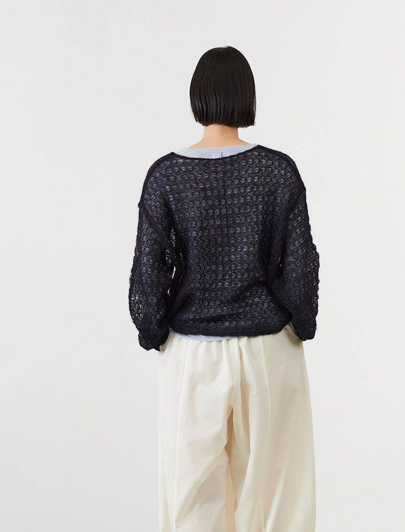 OPEN-KNIT MOHAIR TOP