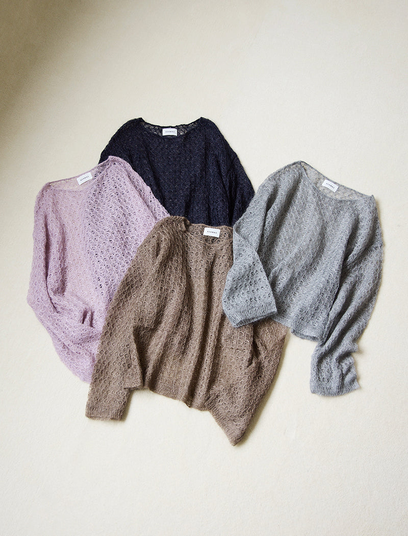 OPEN-KNIT MOHAIR TOP