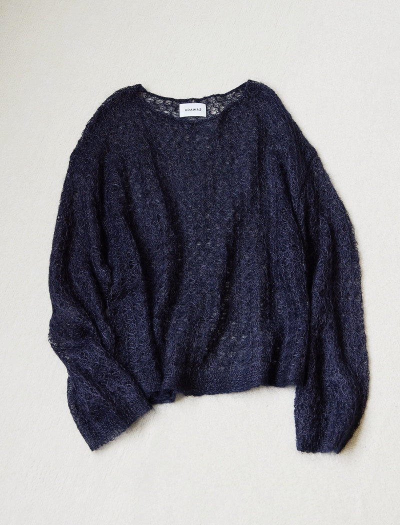 OPEN-KNIT MOHAIR TOP