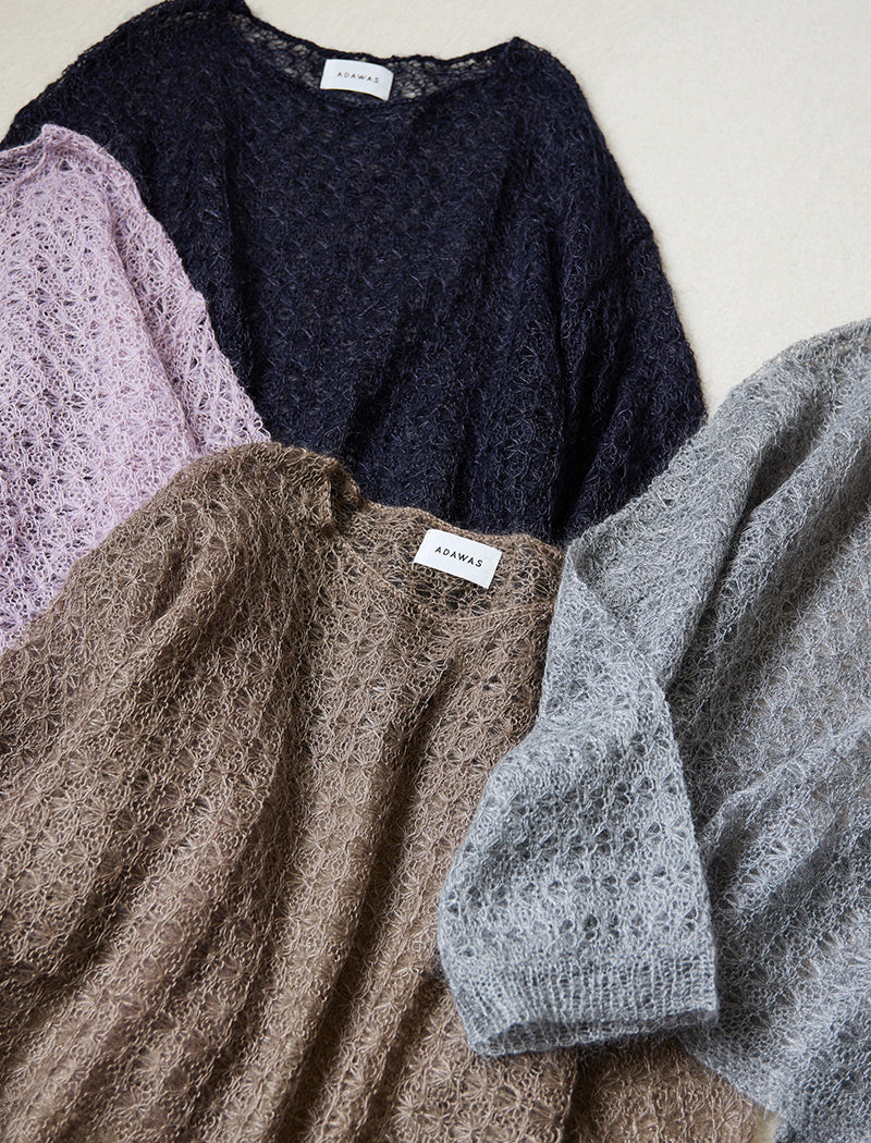 OPEN-KNIT MOHAIR TOP
