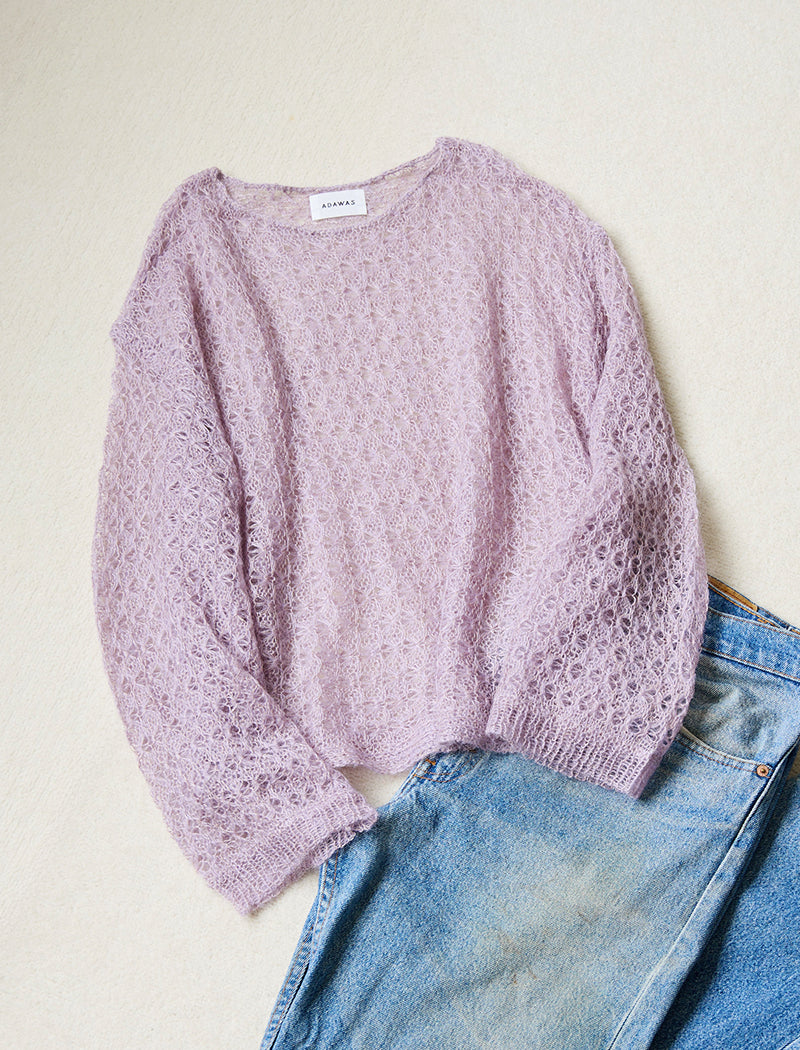 OPEN-KNIT MOHAIR TOP