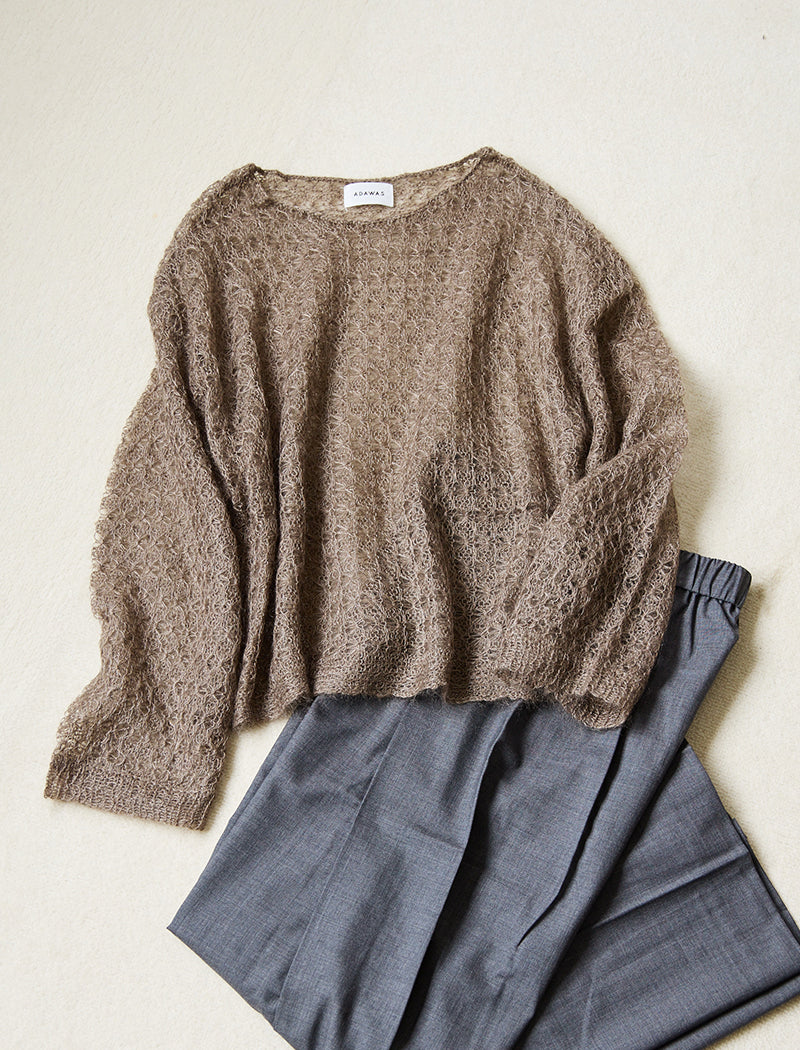OPEN-KNIT MOHAIR TOP