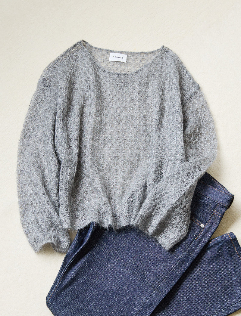 OPEN-KNIT MOHAIR TOP