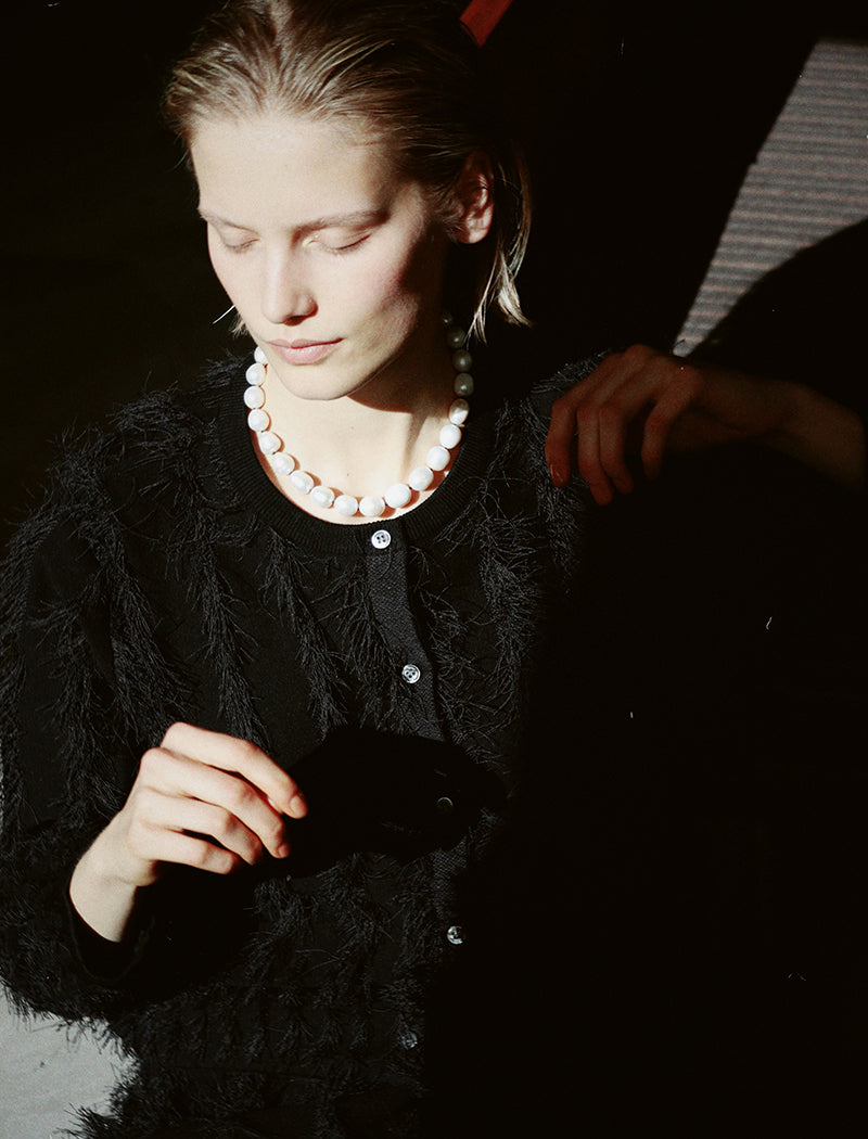 FRINGE KNIT CARDIGAN