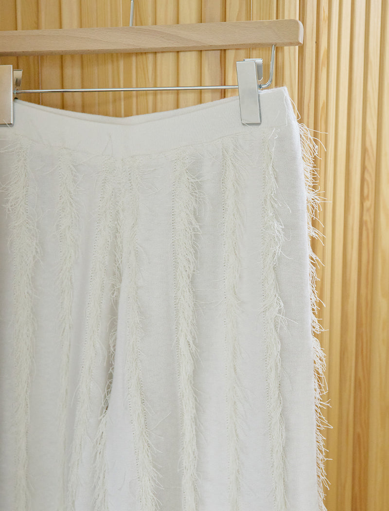FRINGE KNIT PANTS