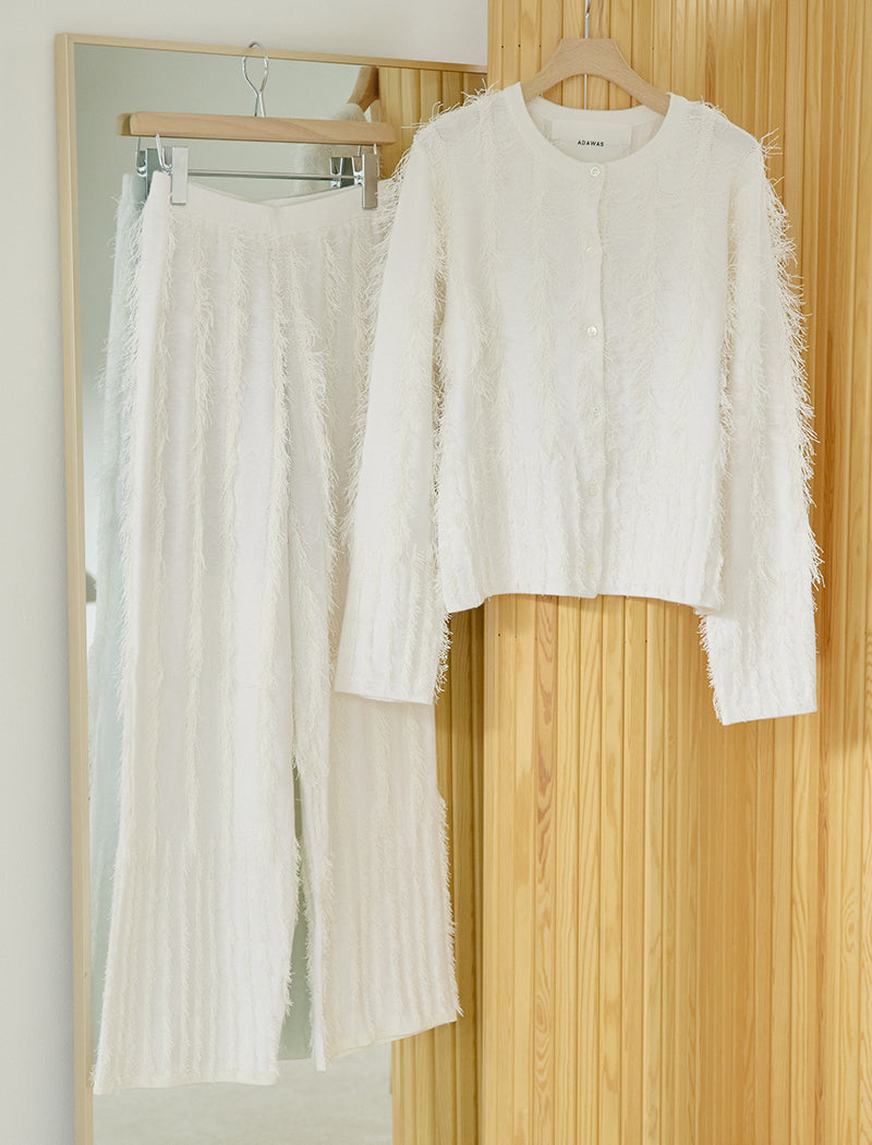 FRINGE KNIT PANTS