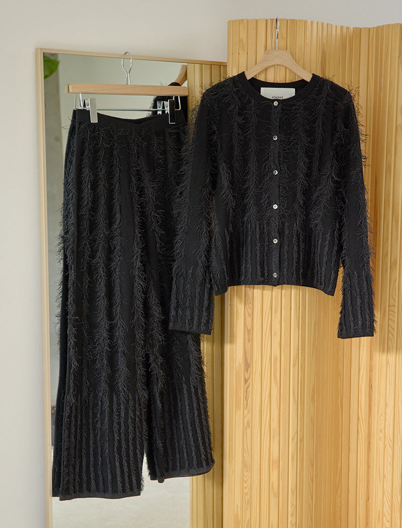 FRINGE KNIT PANTS