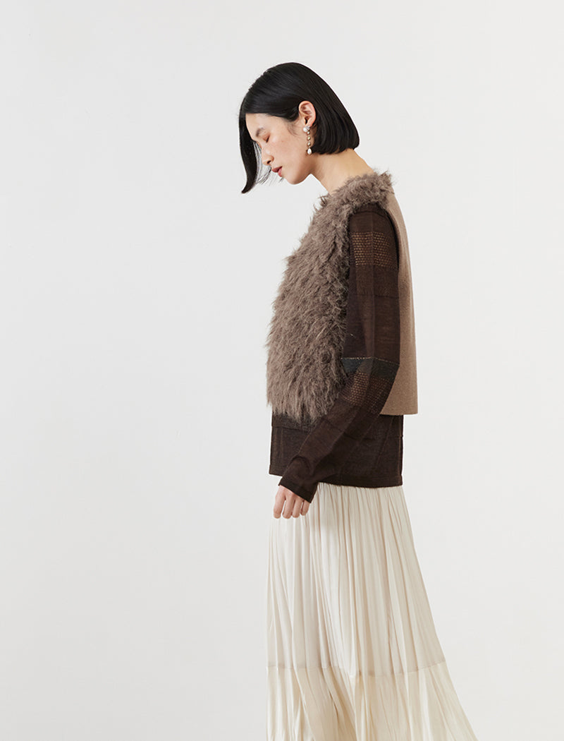 SHAGGY FAUX-FUR VEST