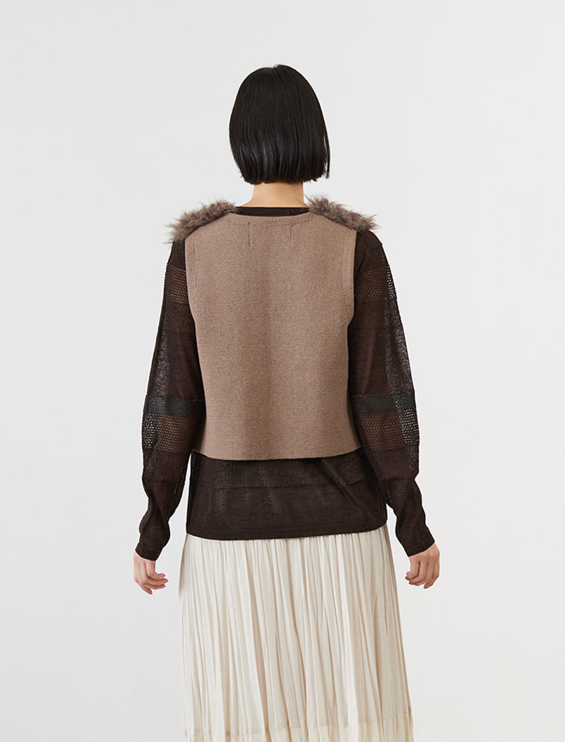SHAGGY FAUX-FUR VEST