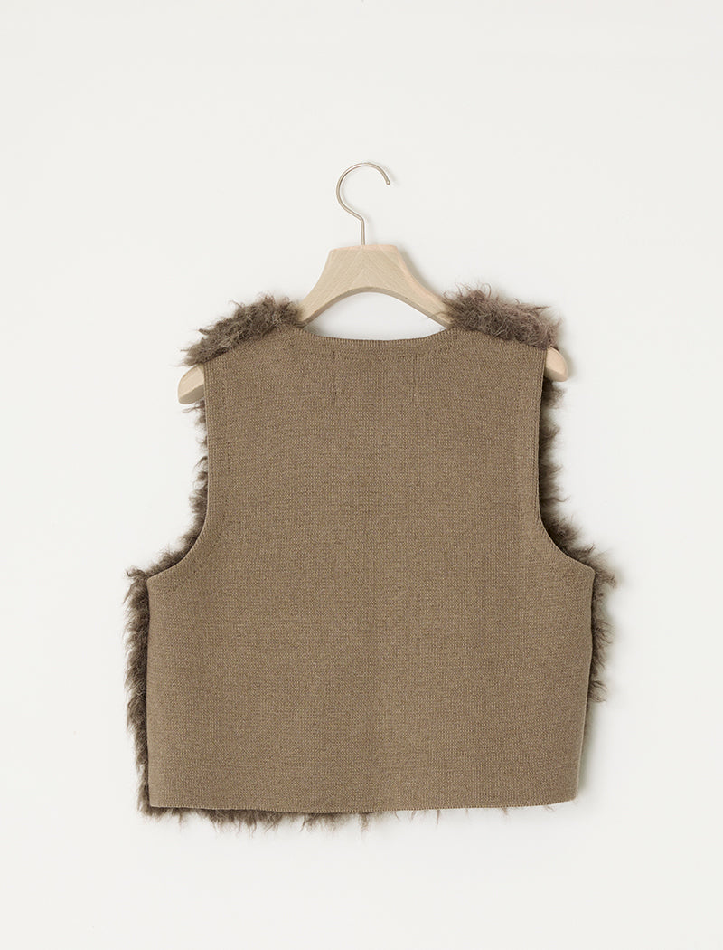 SHAGGY FAUX-FUR VEST