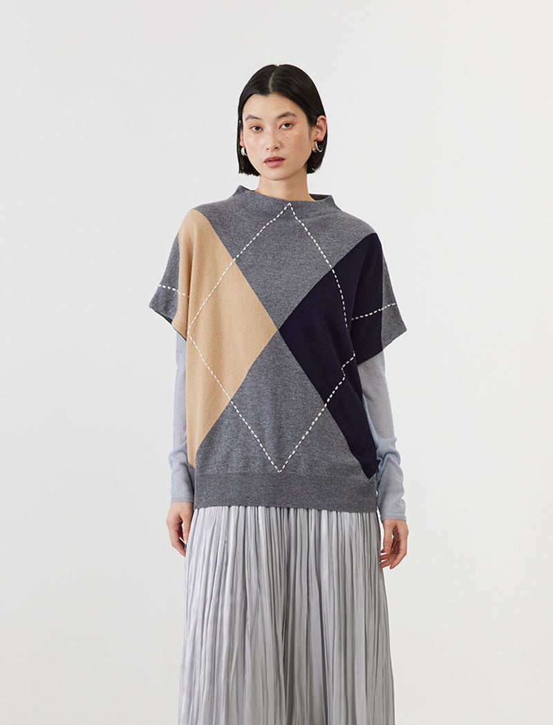 ARGYL INTARSIA VEST