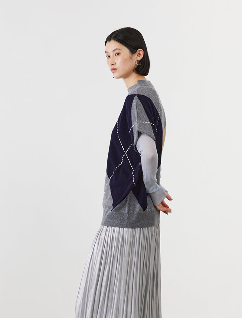 ARGYL INTARSIA VEST