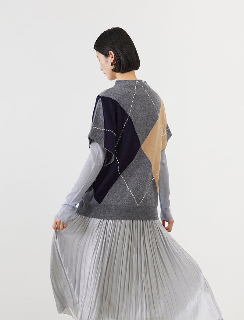ARGYL INTARSIA VEST