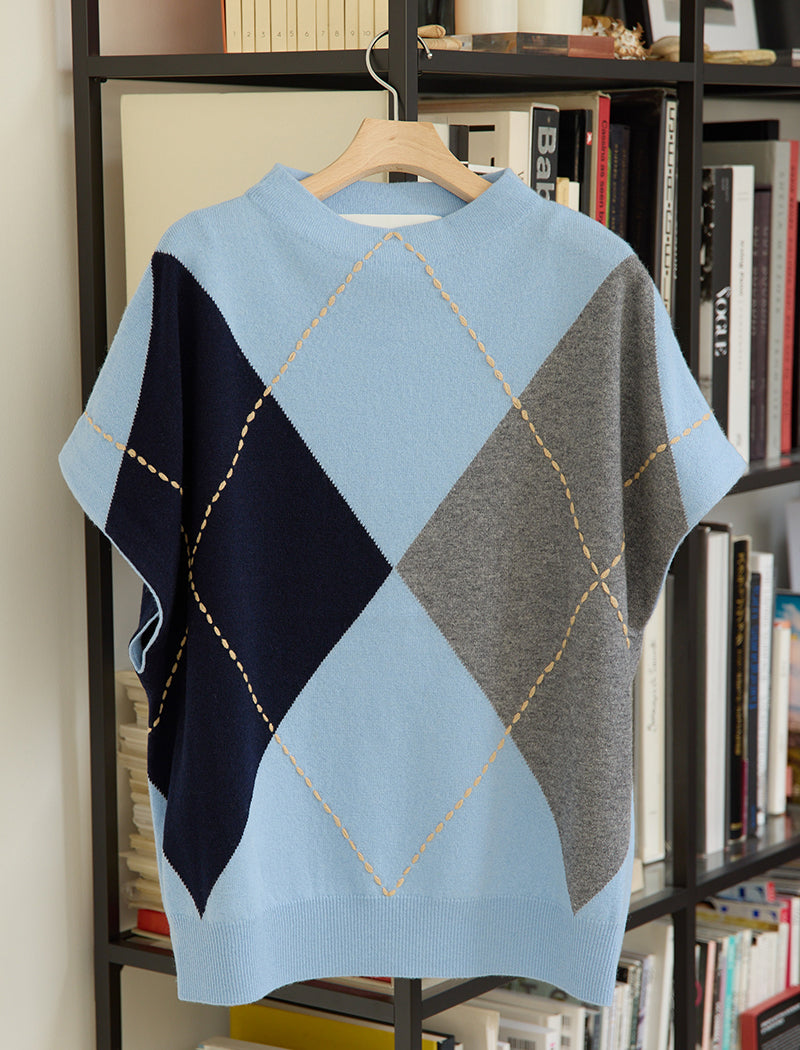 ARGYL INTARSIA VEST