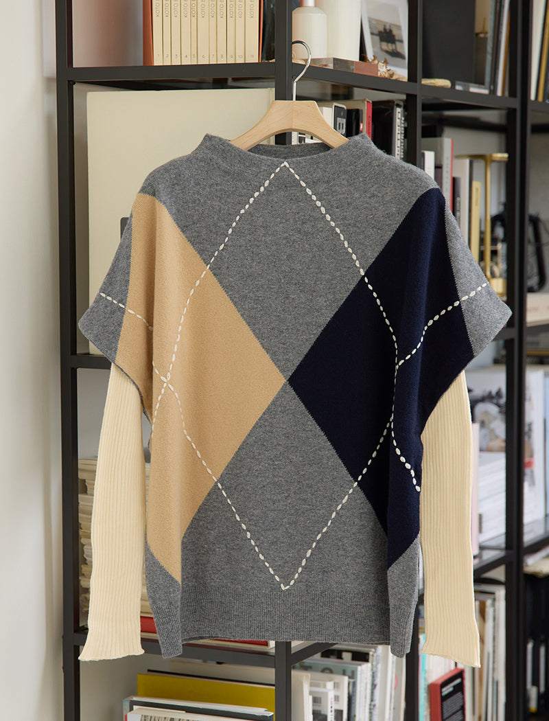 ARGYL INTARSIA VEST