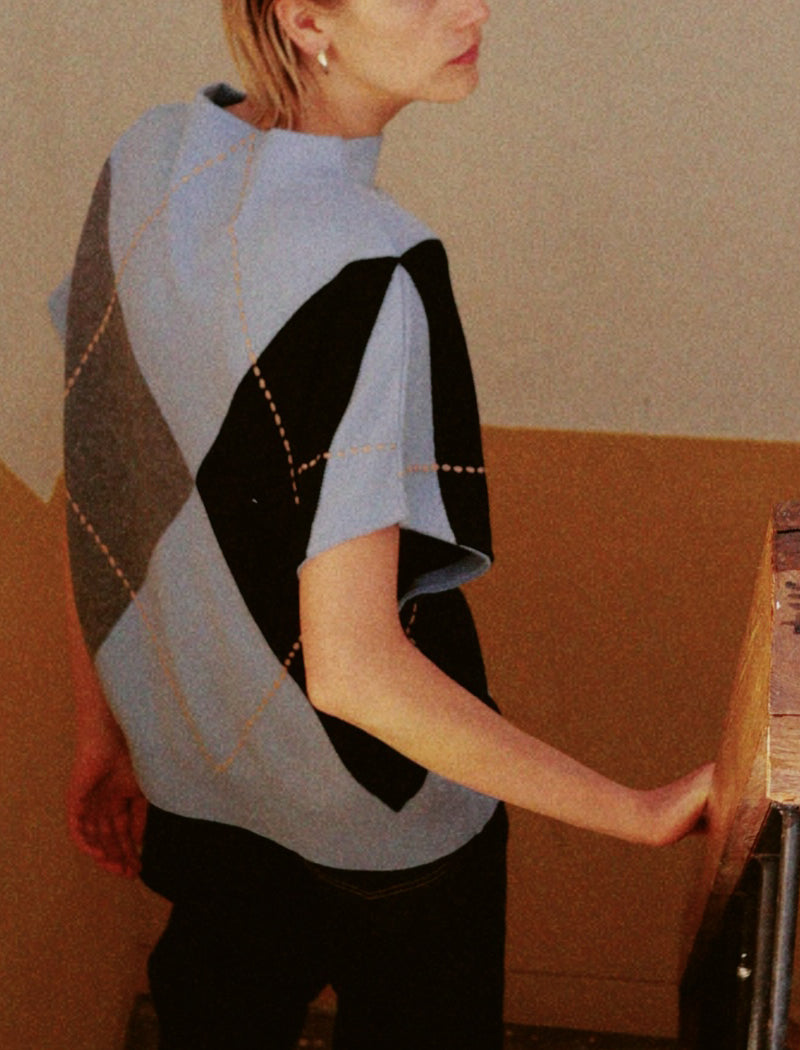 ARGYL INTARSIA VEST