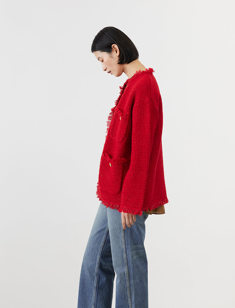 TWEED KNIT JACKET