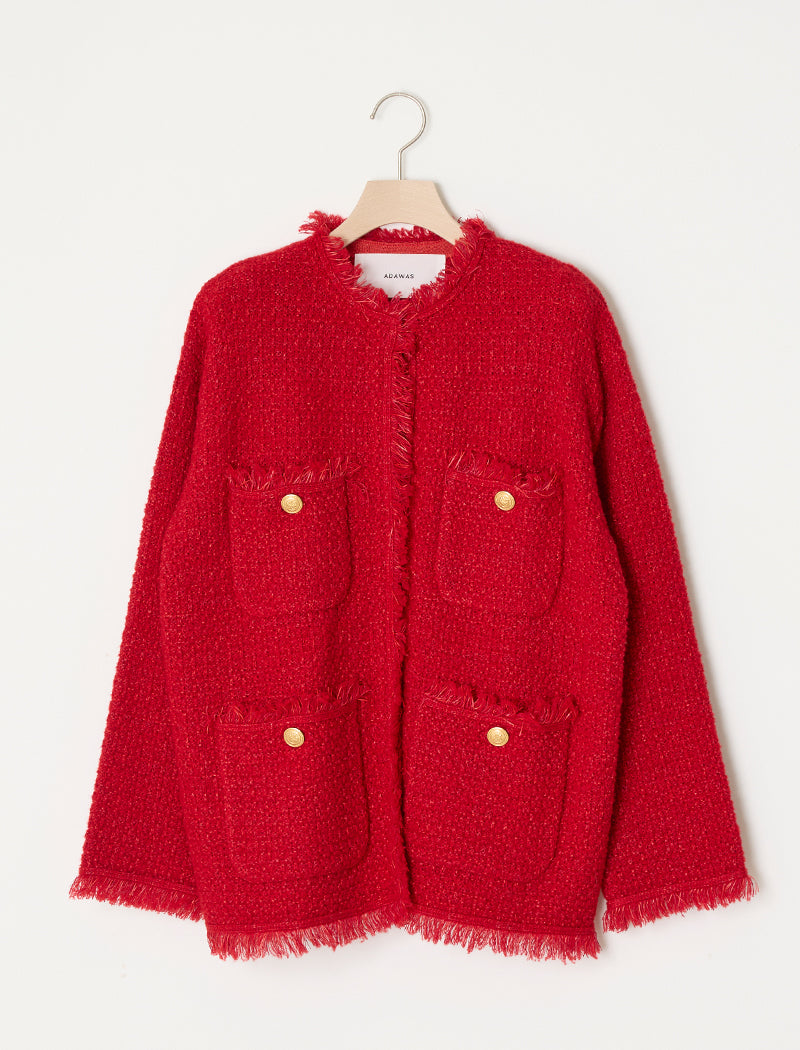 TWEED KNIT JACKET