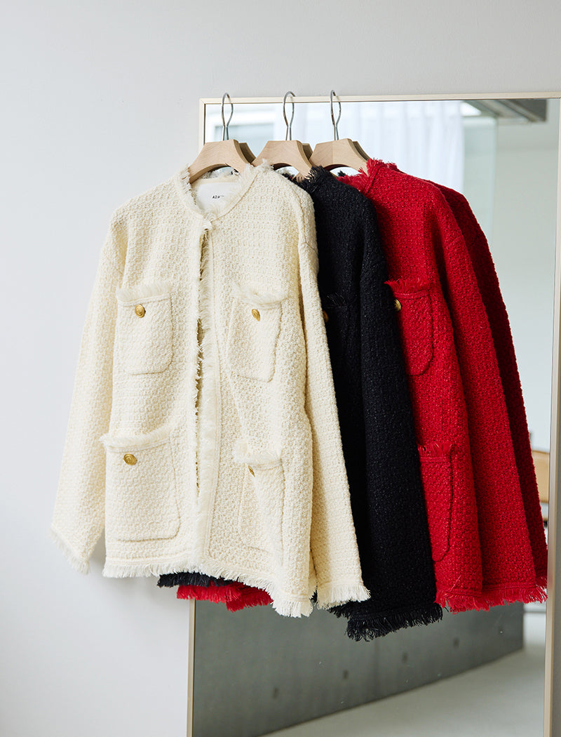 TWEED KNIT JACKET
