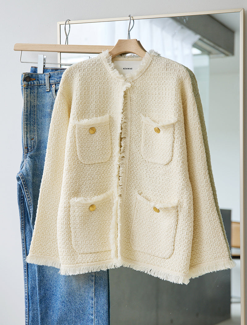 TWEED KNIT JACKET