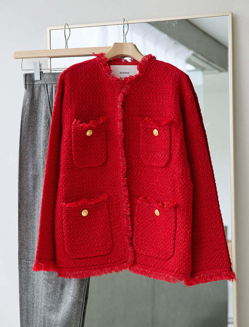 TWEED KNIT JACKET