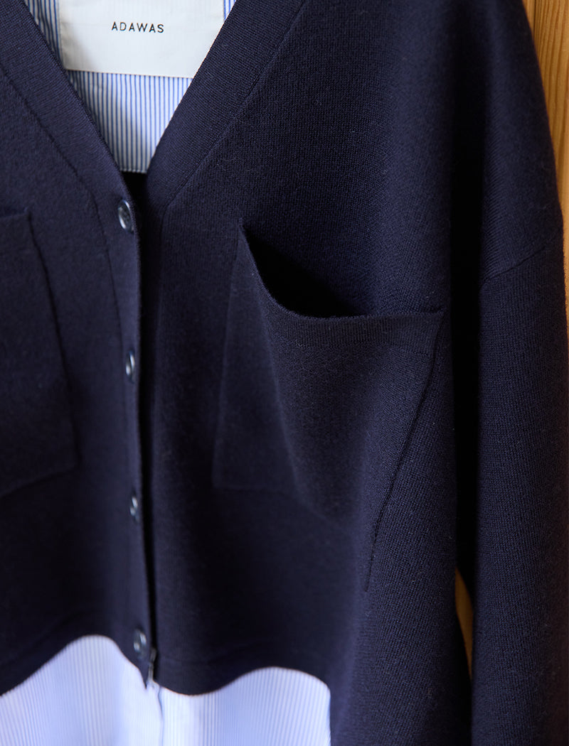EXTRAFINE MERINO WOOL CARDIGAN