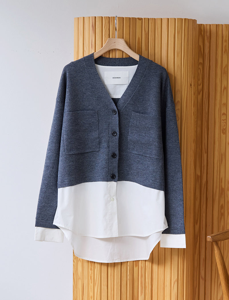 EXTRAFINE MERINO WOOL CARDIGAN