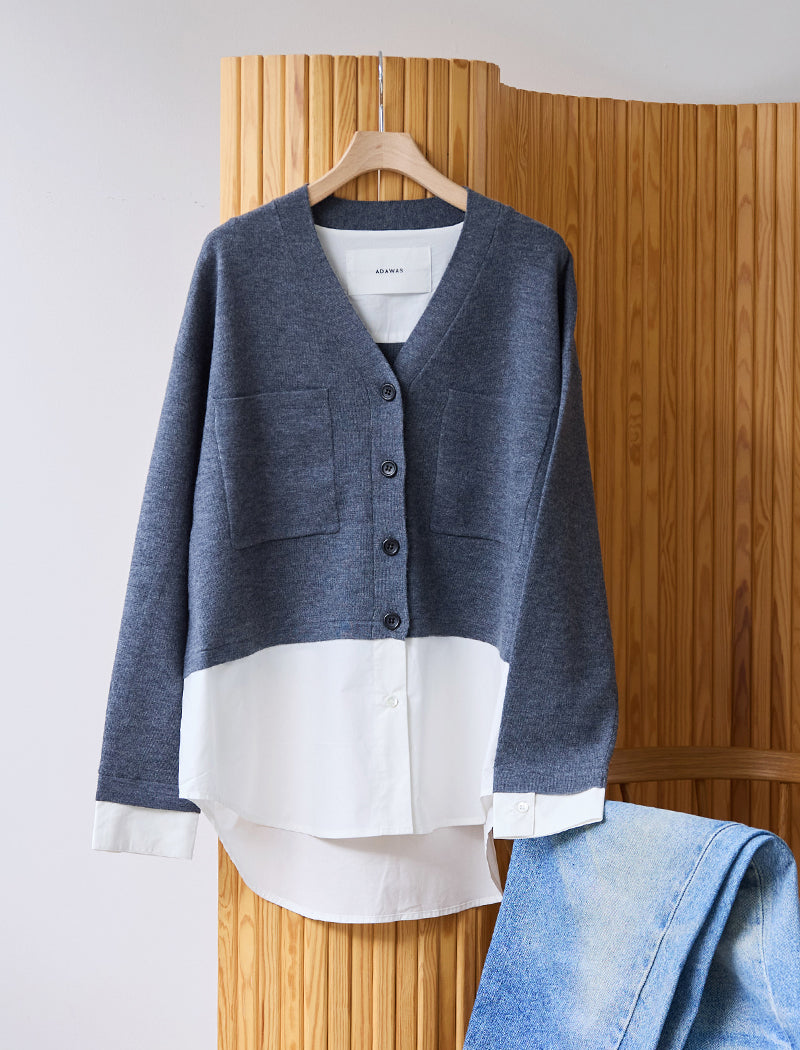 EXTRAFINE MERINO WOOL CARDIGAN